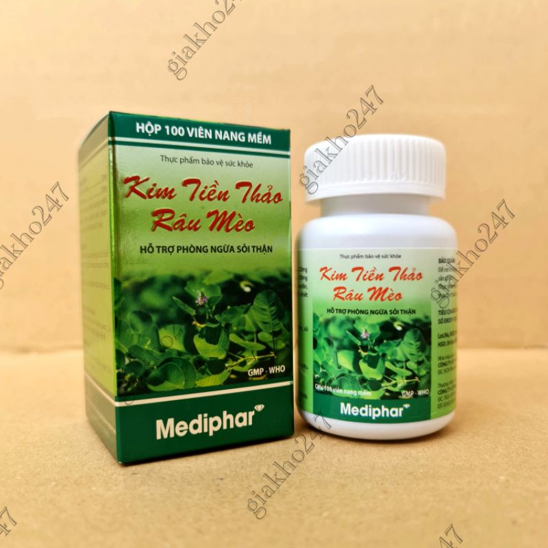 Kim tiền thảo râu mèo hỗ trợ điều trị sỏi thận - Hộp 100 viên