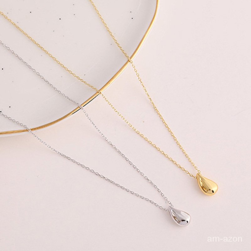 Dây chuyền hợp kim mạ vàng 18k hình giọt nước thời trang