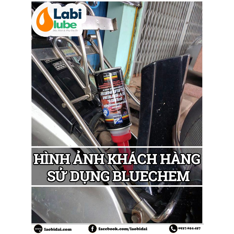 Phụ Gia Bluechem Fuel Sysem Cleaner, Chai 50ml, Đổ Vào Xăng Giúp Vệ Sinh Hệ Thống Kim Phun, Buồng Đốt Xe Máy, SX Tại Đức