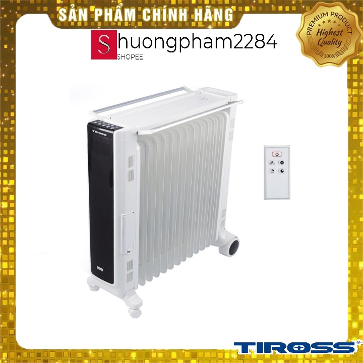 Máy sưởi dầu 13 thanh Tiross TS9213 - Có điều khiển từ xa - Hàng Chính Hãng