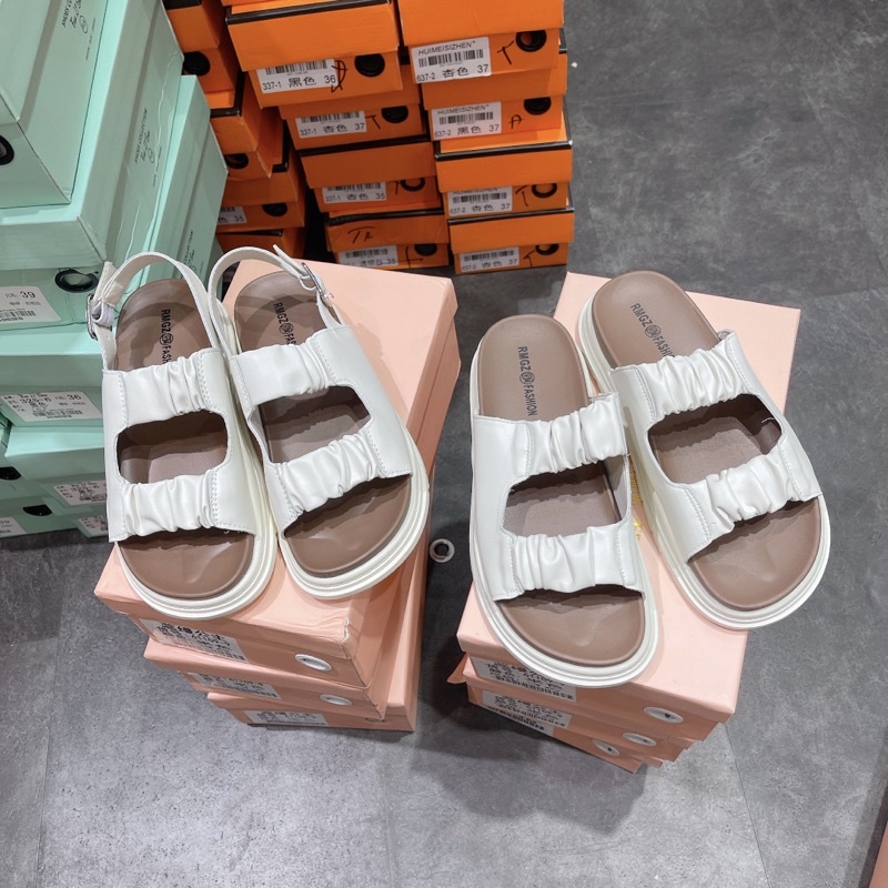 Dép lê, sandal 2 quai nhúm qc fullbox