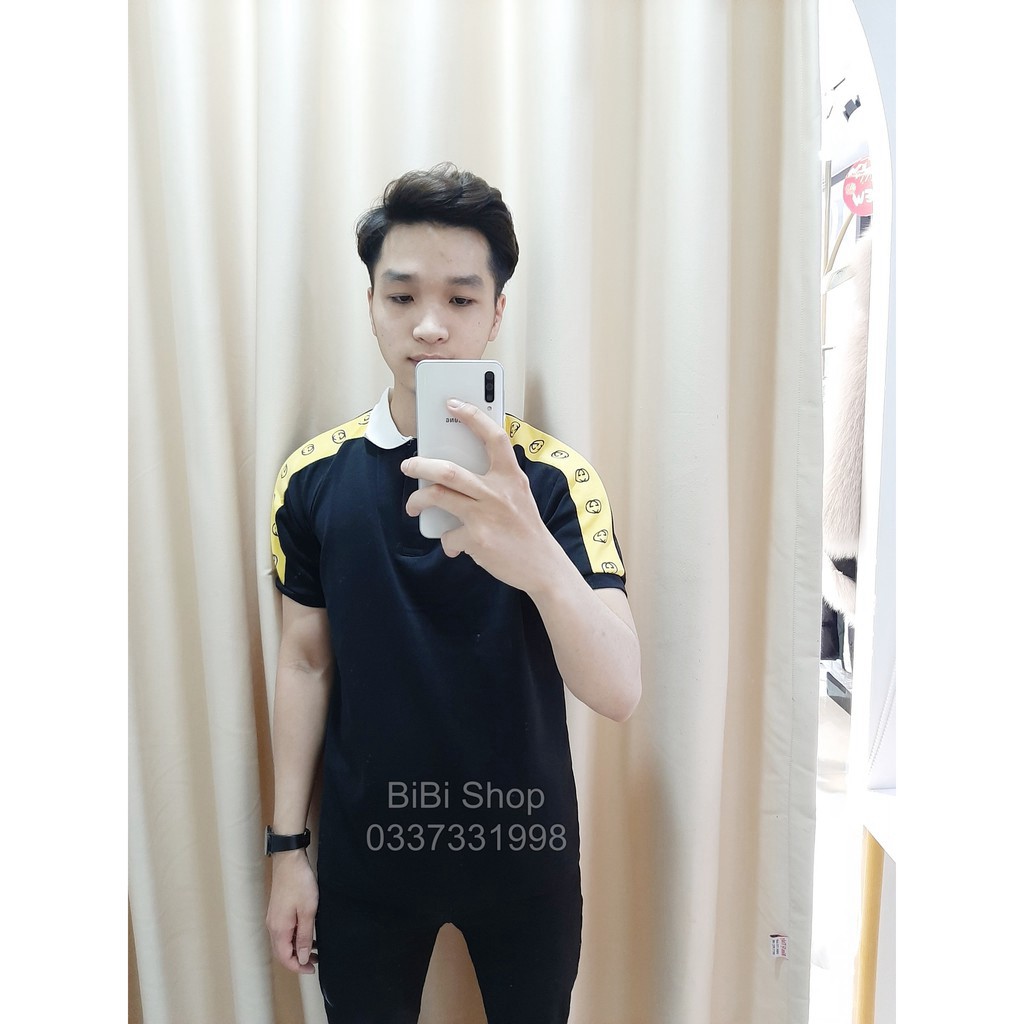 Áo Thun Nam Polo Cổ Bẻ Chạy Dây Vai Phối CG BB6 - | BigBuy360 - bigbuy360.vn