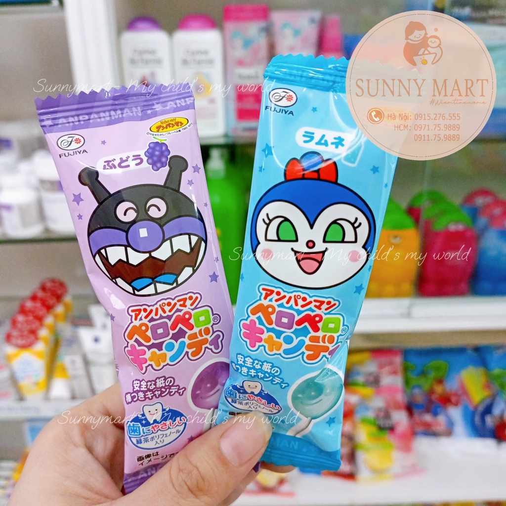 Kẹo mút chống sâu răng chú hề ANPANMAN Nhật