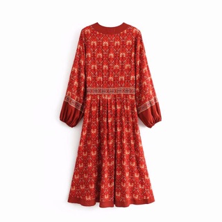 VÁY BOHO MAXI ĐỎ