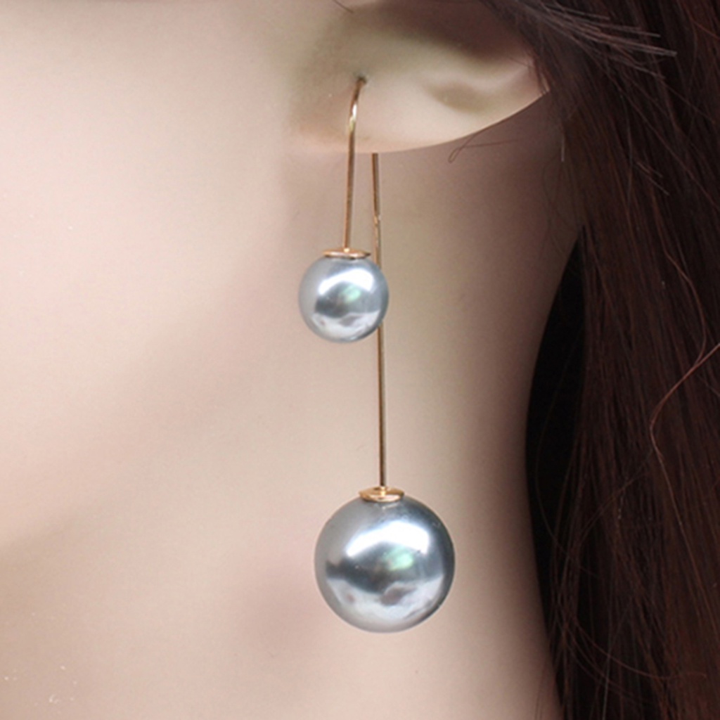 Khuyên tai chữ U đính ngọc trai giả thời trang thanh lịch dành cho nữ