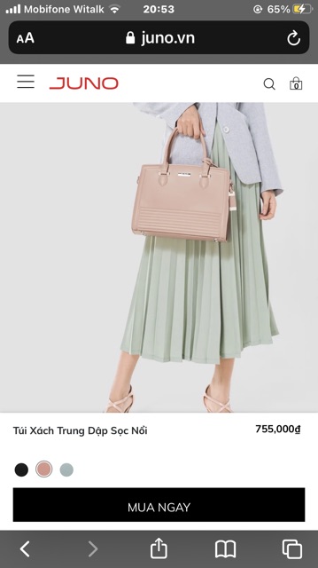 Túi Juno để vừa giấy. A4