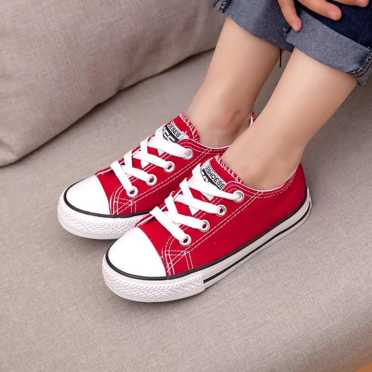 Giày thể thao cho bé trai và bé gái 5 - 18 tuổi phong cách buộc dây kiểu dáng Converse cá tính GA69