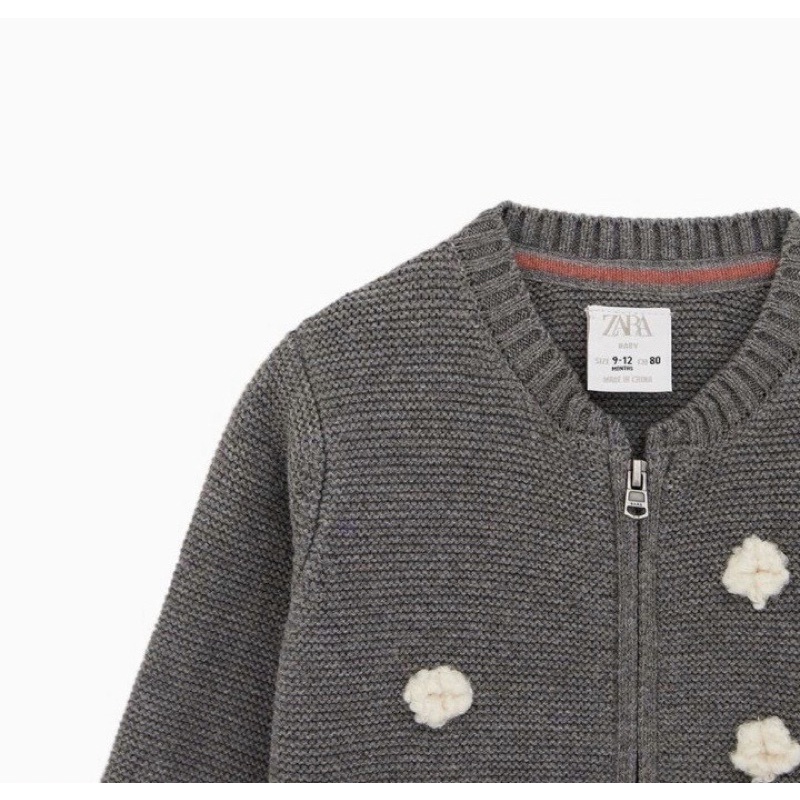 Áo khoác len popcorn za.ra cho bé trai rất đẹp size từ 10-24 cân