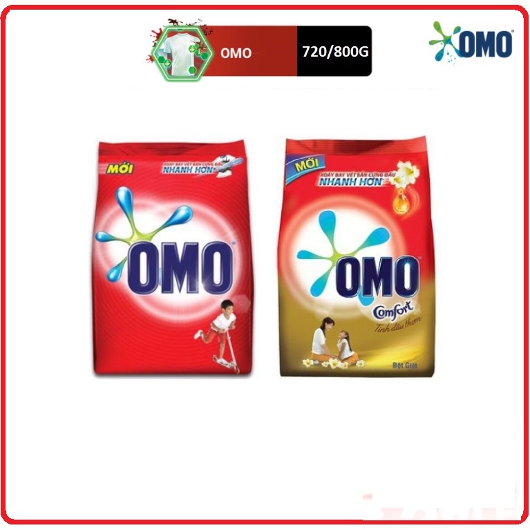 Bột Giặt OMO 800g Đánh Bay Mọi Vết Bẩn