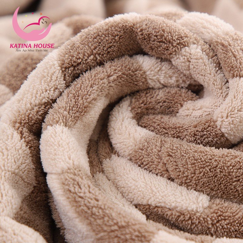 Khăn tắm lông cừu Hàn Quốc siêu mềm mại, mịn, thấm hút tốt 50x100cm, họa tiết ziczac đẹp