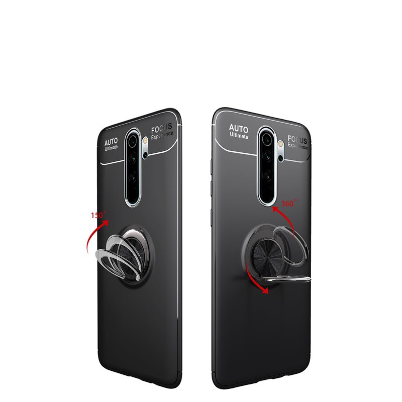 ốp điện thoại Silicone Có Vòng Nhẫn Và Nam Châm Gắn Xe Ô Tô Cho Xiaomi Redmi Note 8 Pro 8t 8a