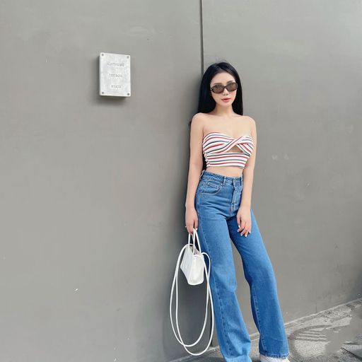 Áo Croptop Nữ Sleeveless Twisted , Chất Vải Thun Sọc Thoải Mái , WC000182,SOMEHOW