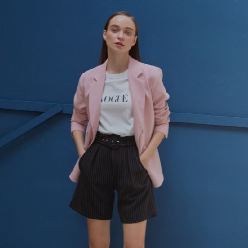sp vest blazer hồng
