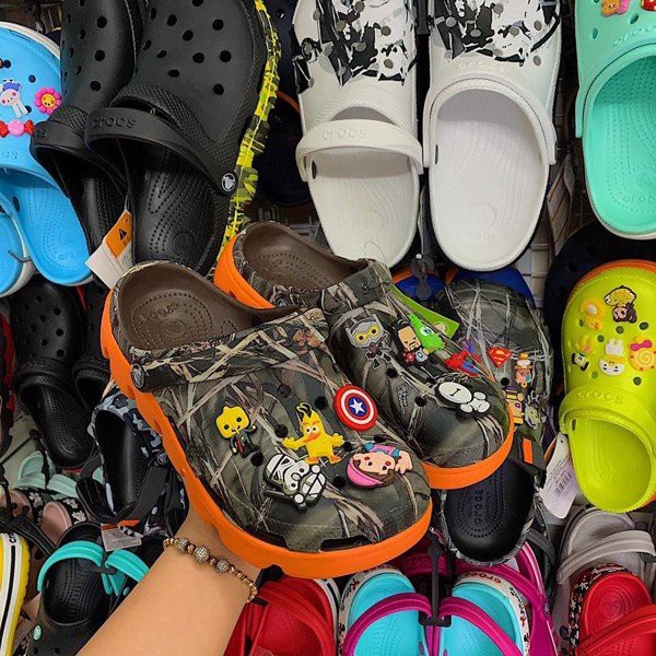 Dép cross vay son camo đế cam hàng xuất khẩu full box đủ 8 màu, 8 size