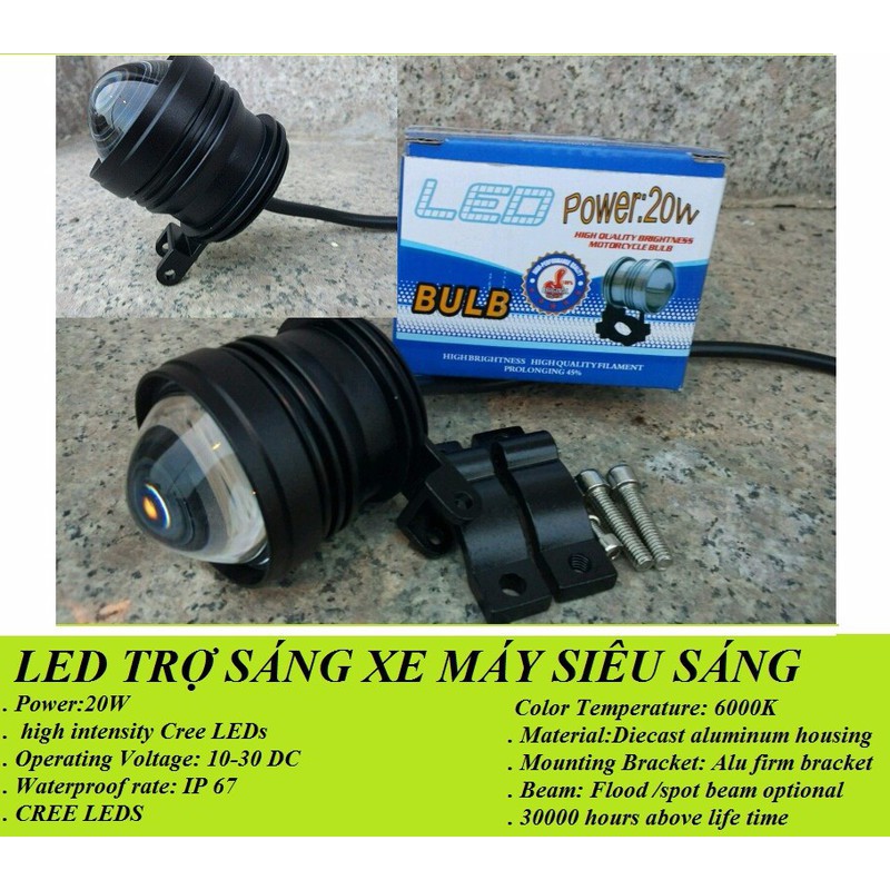 ĐÈN LED TRỢ SÁNG L4-T2 GƯƠNG CẦU SIÊU SÁNG