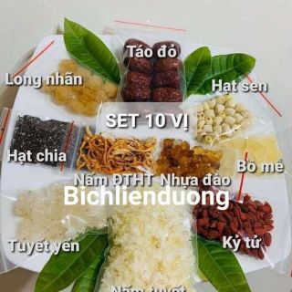 Combo 10 vị chè dưỡng nhan, chè tuyết yến - Bách hoá sỉ lẻ Bích Liên Dương