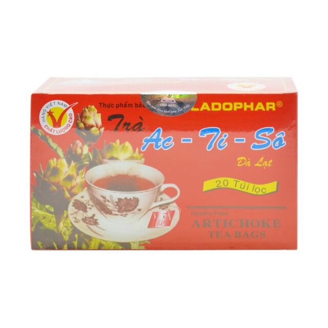 Trà Actiso Đà Lạt LADOPHAR hộp 20 túi lọc