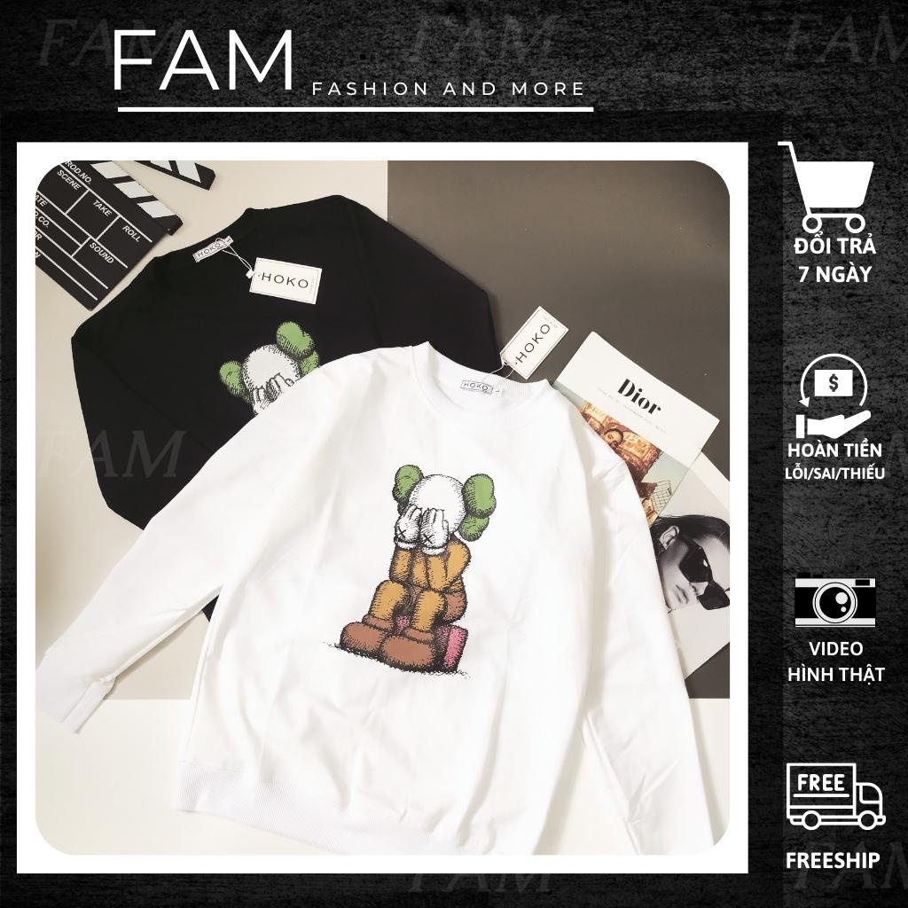 Áo nỉ sweater nam FAM cao cấp giữ ấm tốt chất liệu nỉ da cá cao cấp NI07