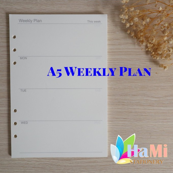 Giấy REFILL ruột sổ còng planner A5 A6