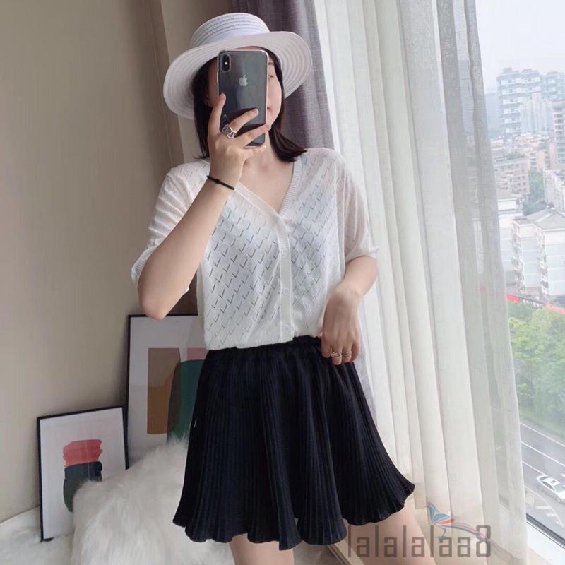 Áo Khoác Cardigan Cổ Chữ V Màu Trơn Thời Trang Cho Nữ