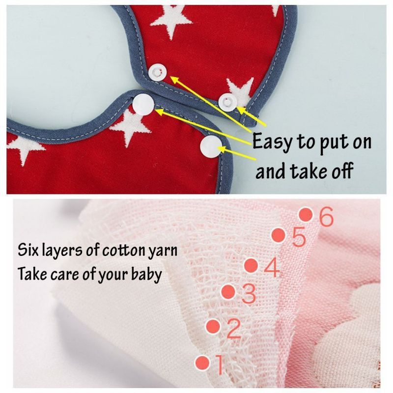 Yếm Xô Tròn 6 Lớp Hình Cánh Hoa, Xoay 360° Cho Bé/ YẾM XOAY MÀU