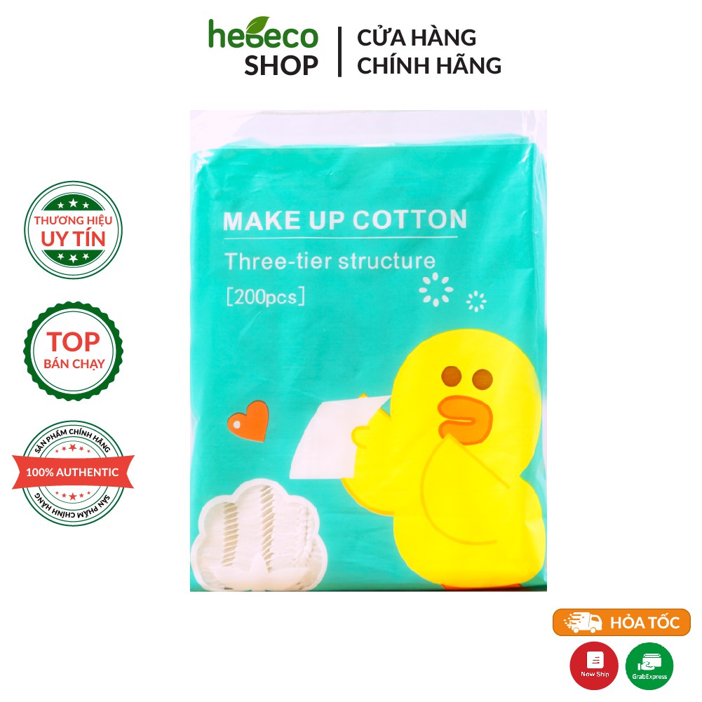 Bông tẩy trang Yilingmeng Line Friend 100% Cotton 200 miếng