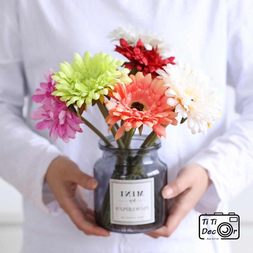 Hoa Đồng Tiền TiTi Decor Loại To, Hoa Lụa Cắm Hoa Trang Trí Nhà Cửa