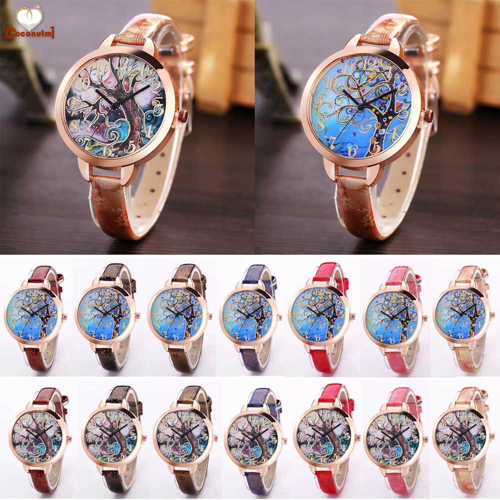 C✞ FANTEEDA Fashion Casual Cartoon Pattern Quartz Watch Women Wrist Watches 