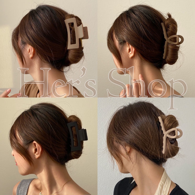 Kẹp Tóc Càng Cua Thời Trang Bằng Nhựa Nhiều Kiểu Dáng Đẹp Cỡ Vừa Và Lớn