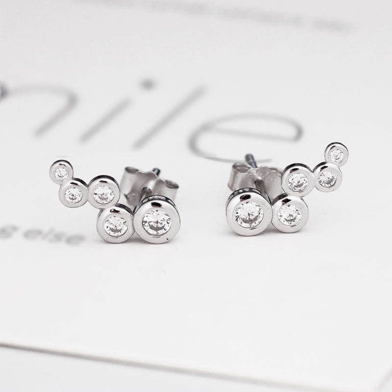 Khuyên Tai Mạ Bạc Hình Đám Mây Dễ Thương Cho Nữ