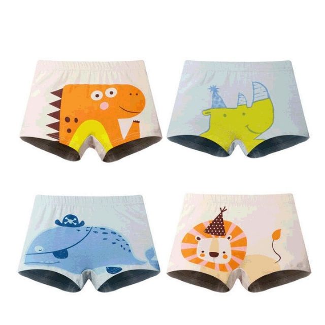 Combo 4 chiếc quần lót bé trai  quần chip đùi cho bé quần sip trẻ em