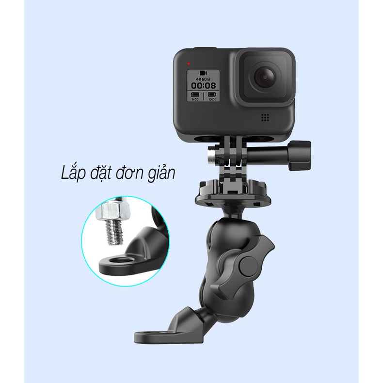 Mount đế gắn GoPro lên kính chiếu hậu xe máy Telesin - Phụ Kiện cho GoPro, Sjcam, Yi Action, Osmo Action