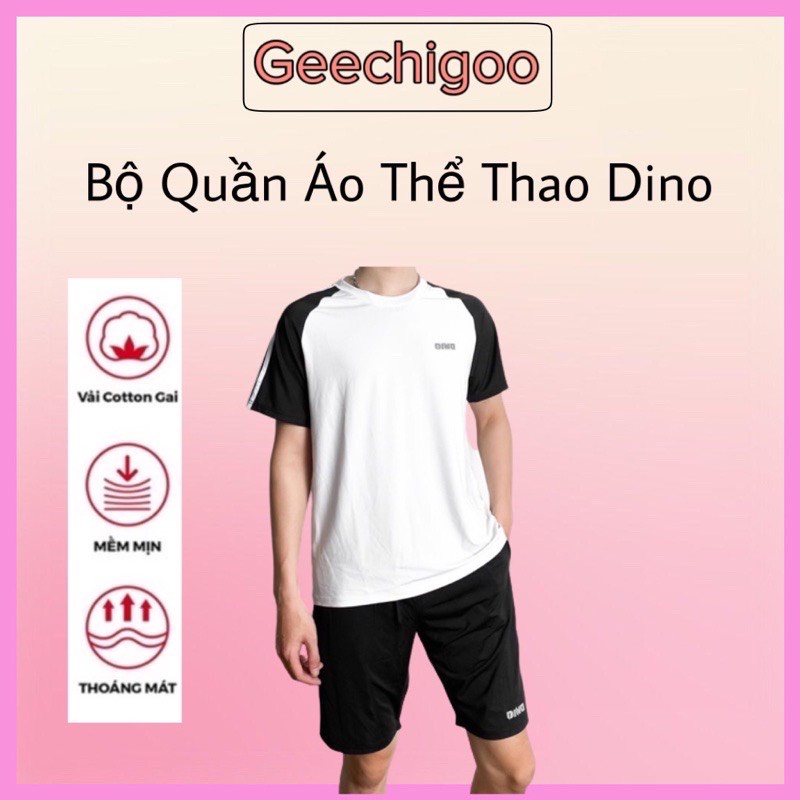 Bộ Thể Thao Nam DINOMAN Vải Cá Sấu Cao Cấp Phù Hợp Mặc Nhà Hoặc Chơi Thể Thao Co Giãn 4 Chiều Cao Cấp