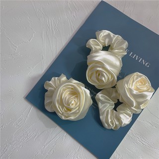 Scrunchies Cột Tóc Buộc Tóc LIN Đính Hoa Hồng