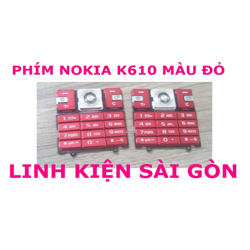 PHÍM NOKIA K610 MÀU ĐỎ