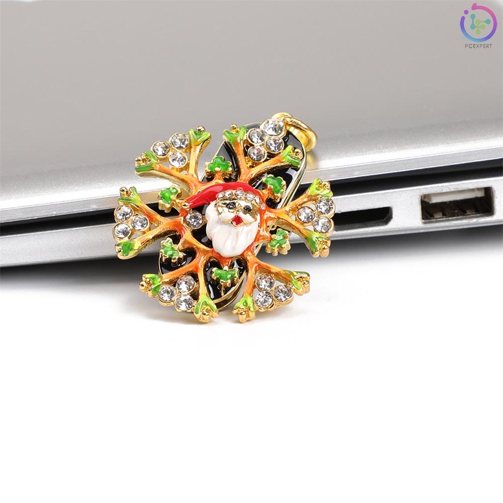 USB 2.0 U Disk Creative Christmas U Disk Portable High-speed Transmission U Disk Crystal Snowflakes 128GB