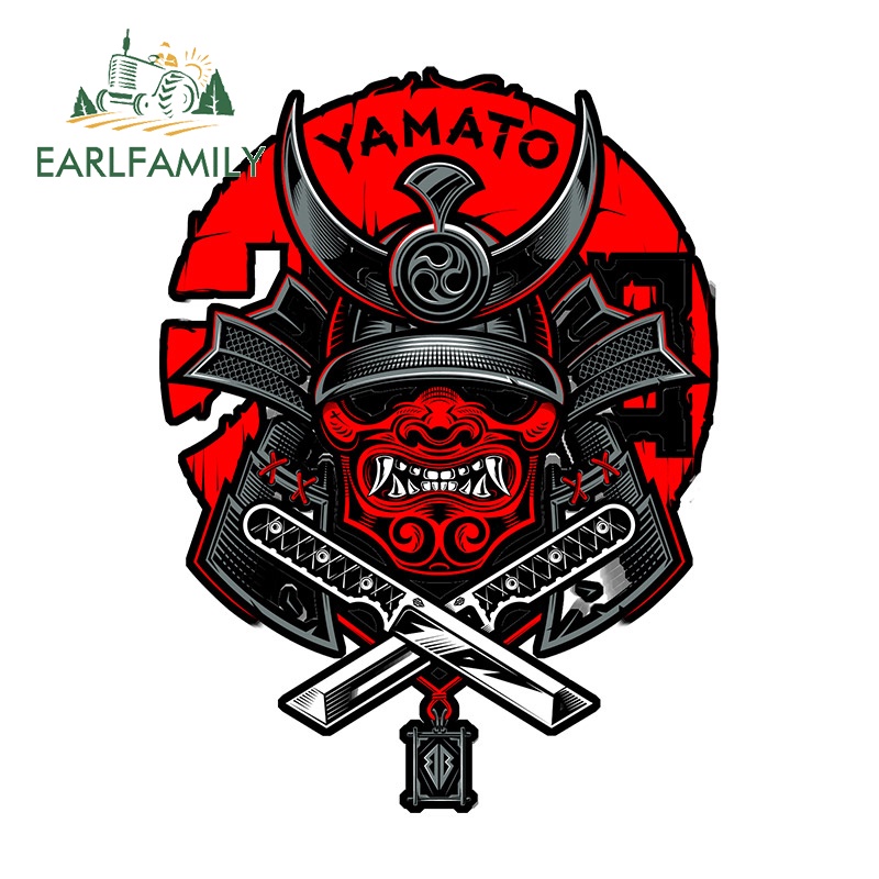 Sticker Dán Trang Trí Xe Hơi / Ván Lướt Sóng Hình Samurai Yamato Nhật Bản Chống Nước 13Cmx9.7Cm