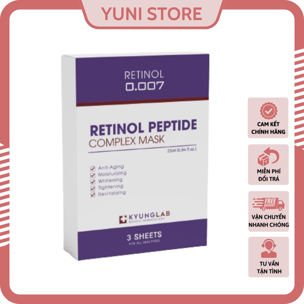 Mặt Nạ Retinol Peptide Complex Mask (Hộp 3M) - Giải Pháp Cho Da Tại Nhà Chuẩn Clinic