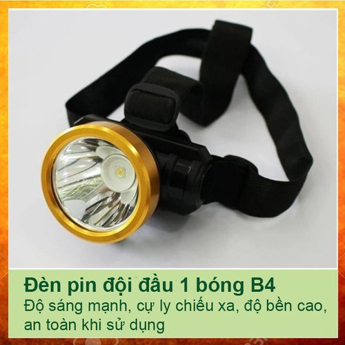 ĐÈN PIN ĐỘI ĐẦU 10W 1 BÓNG ÁNH SÁNG TRẮNG