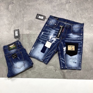 Quần ngố bò Dsquared2 phối túi bò cực đẹp 2021 - Quần short bò - Quần ngố nam