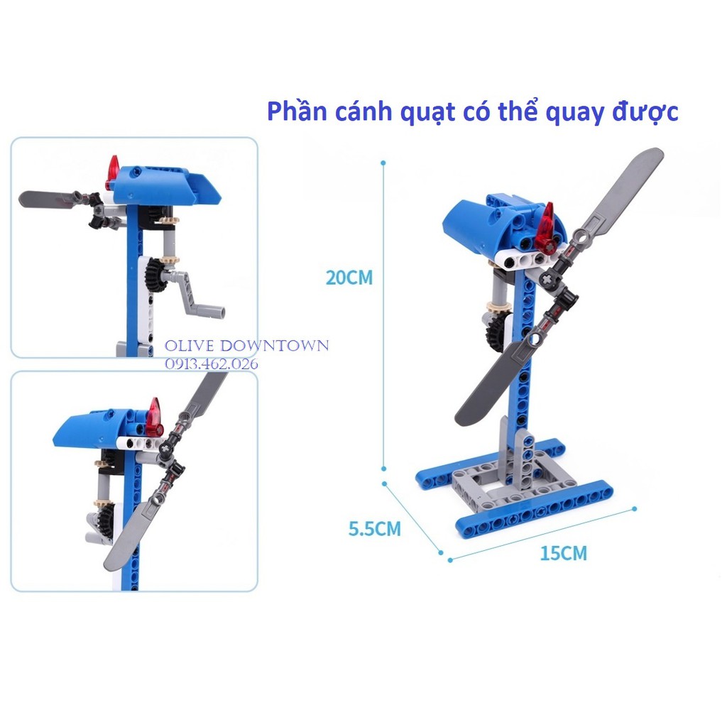 🔸️ Bộ lắp ráp 54 mảnh CỐI XAY GIÓ - Đồ chơi Giáo dục STEM/TECHNIC