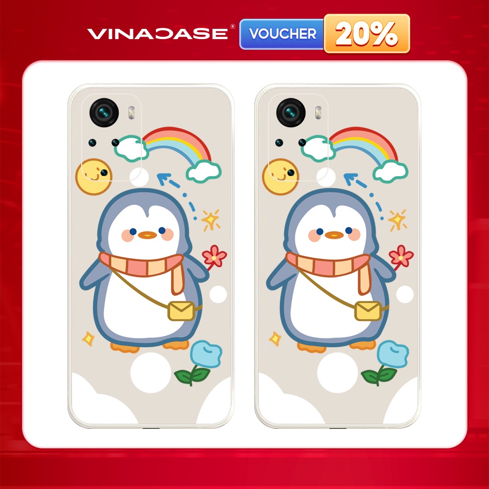 Ốp lưng Vina Case Xiaomi Redmi 9A/Poco X3/...Silicone TPU dẻo viền vuông bảo vệ camera hình Chim cánh cụt