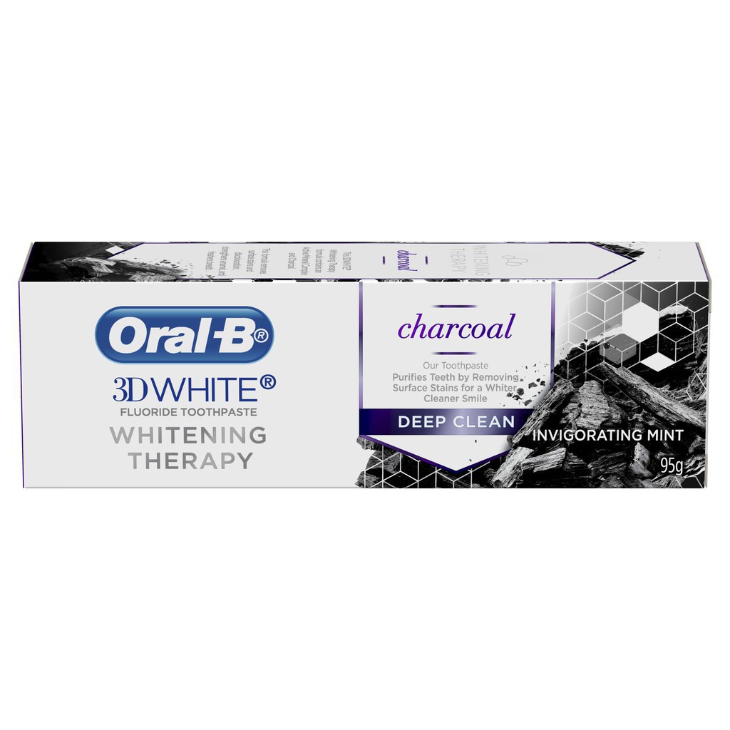 Kem đánh răng làm trắng răng Oral-B 3DWhite Whitening Therapy Deep Clean Charcoal 95g