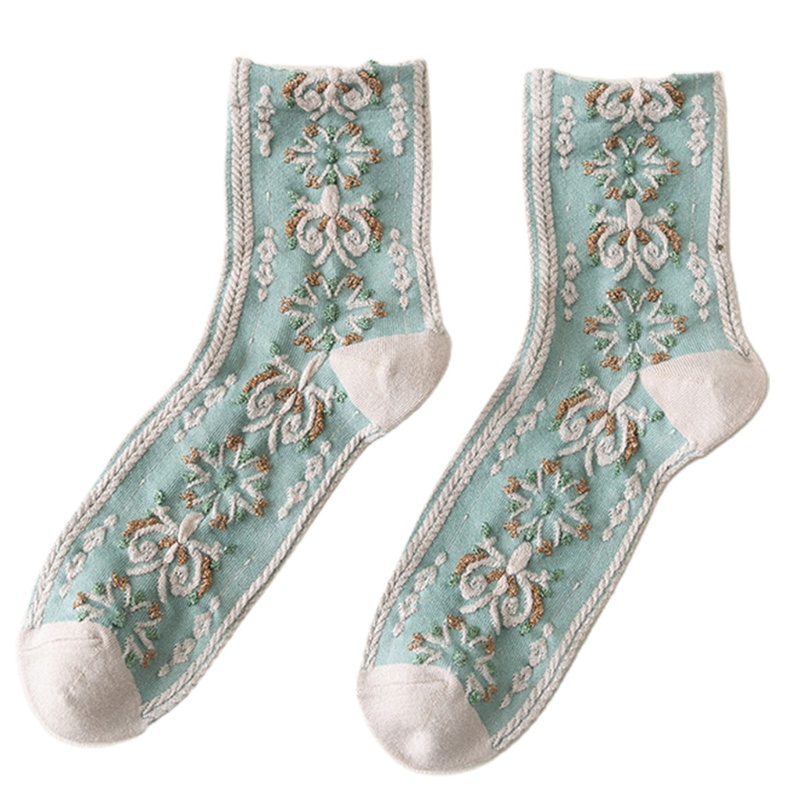 Youyo Vớ Thuyền Thêu Họa Tiết Hoa Dập Nổi Phong Cách Hoàng Gia Lolita Harajuku Dễ Thương Cho Nữ