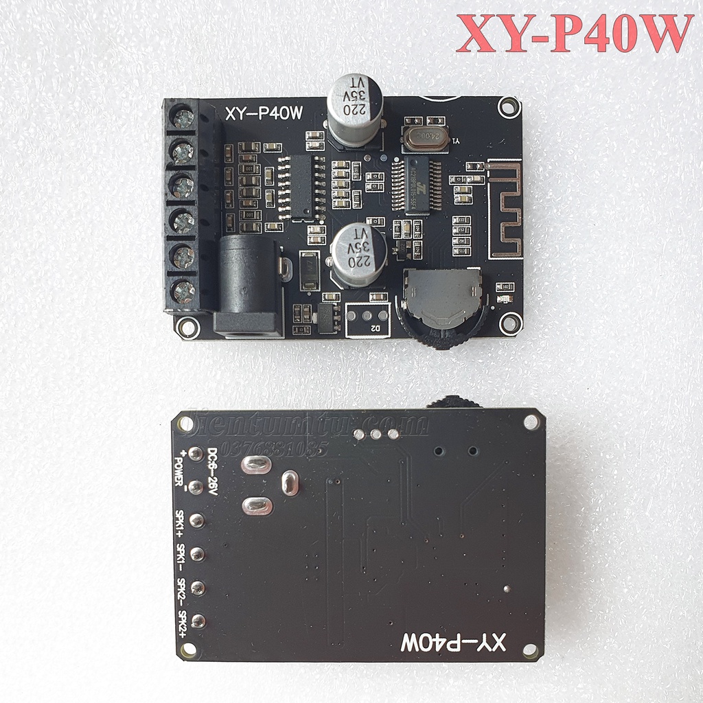 Mạch khuếch đại âm thanh Bluetooth 5.0 XY-P40W DC 6~24V