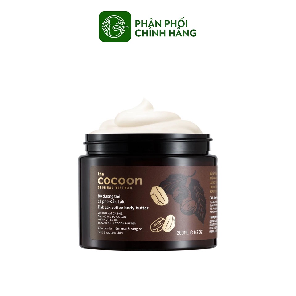 Bơ dưỡng thể cà phê Đắk Lắk The Cocoon Dak Lak Coffee Body Butter 200ml
