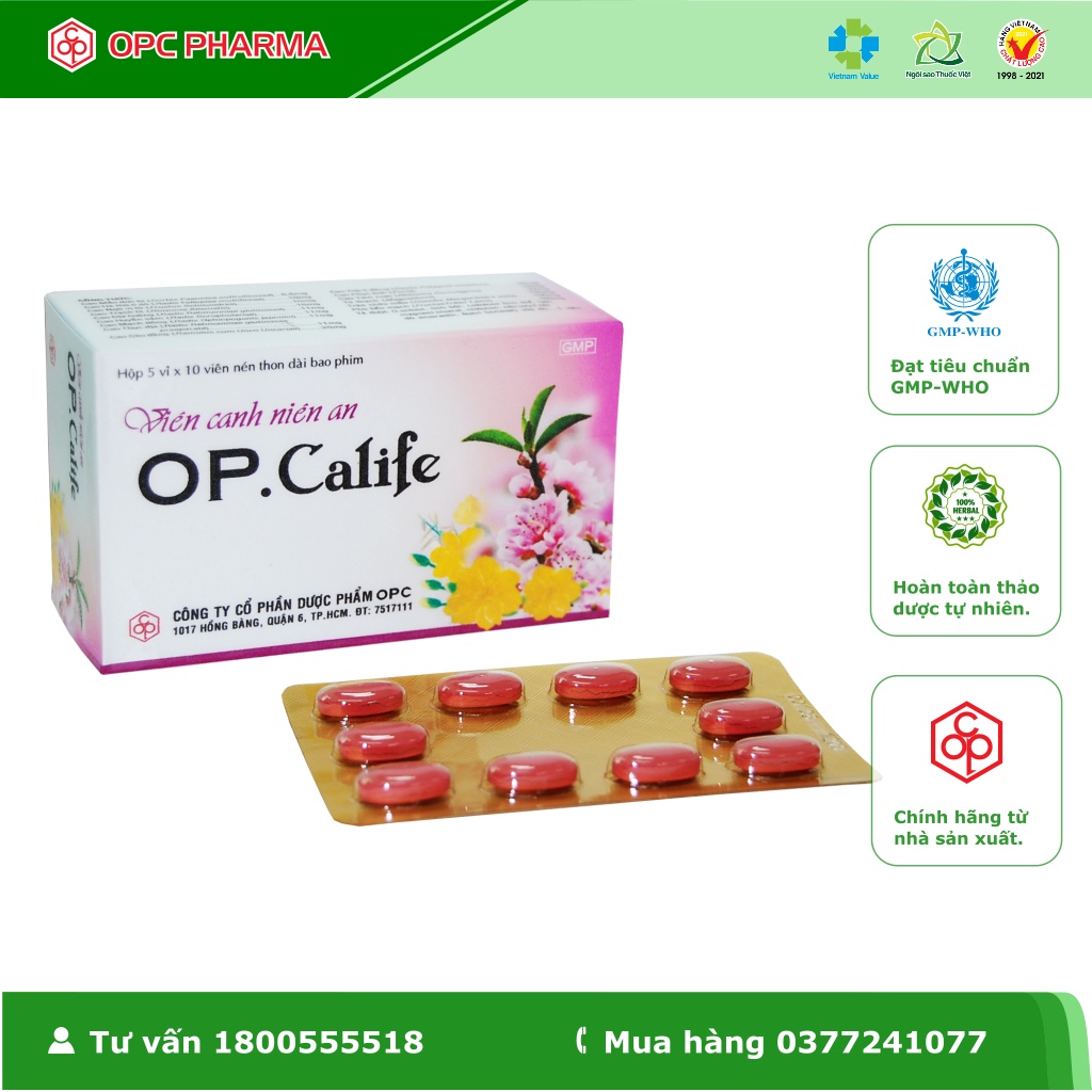 Viên canh niên an OP.CALIFE OPC  - Hàng chính hãng OPC