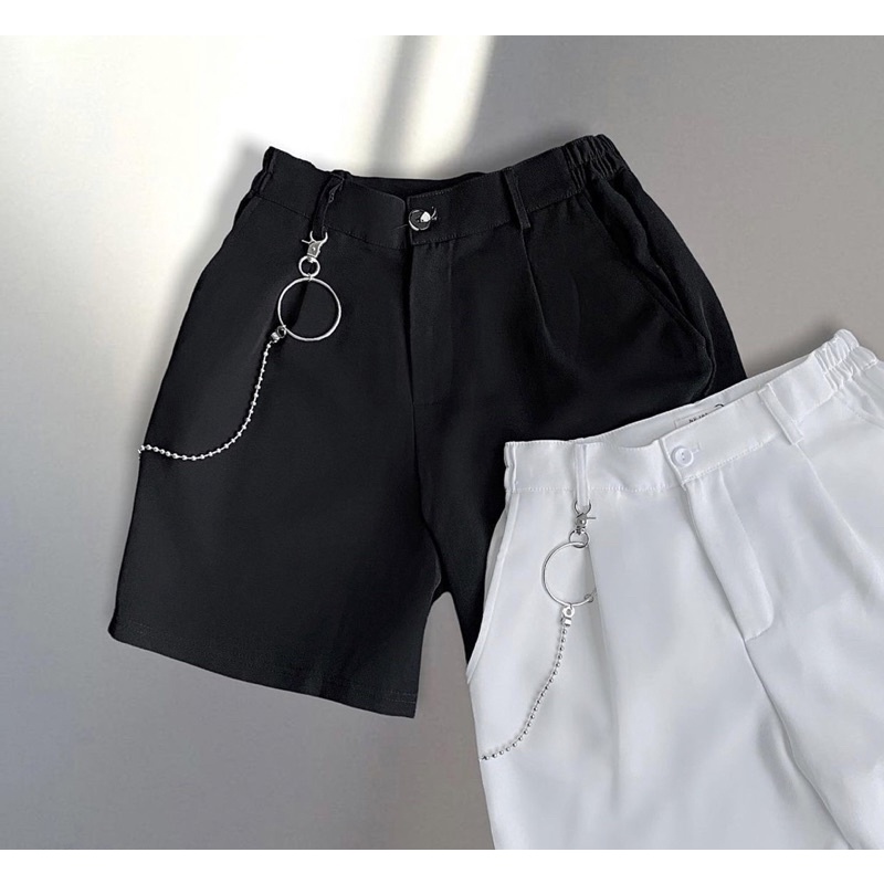 Quần Âu Short Nam phối dây xích Cao Cấp