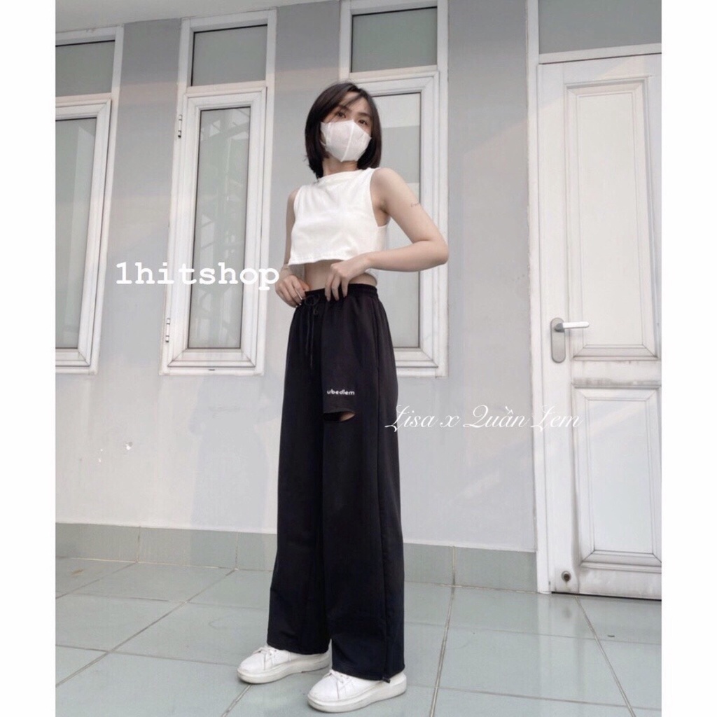 Quần DÀI Ống Rộng LEM Ulzzang Unisex 1hitshop