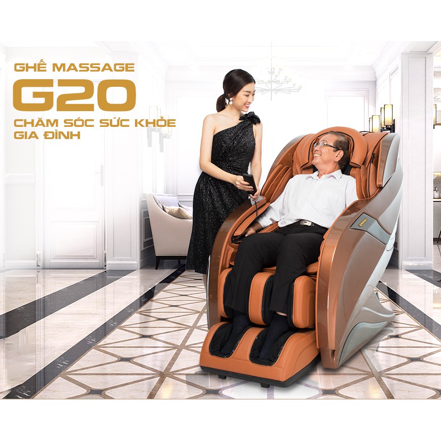 Ghế massage KINGSPORT G20 - Ghế tự động mát xa đa năng, túi khí xoa bóp giảm đau